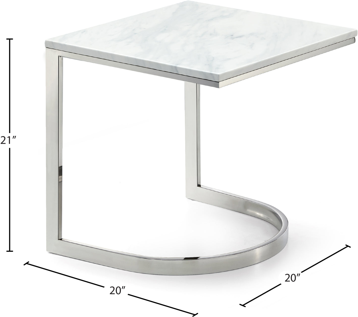 ring chrome end table e