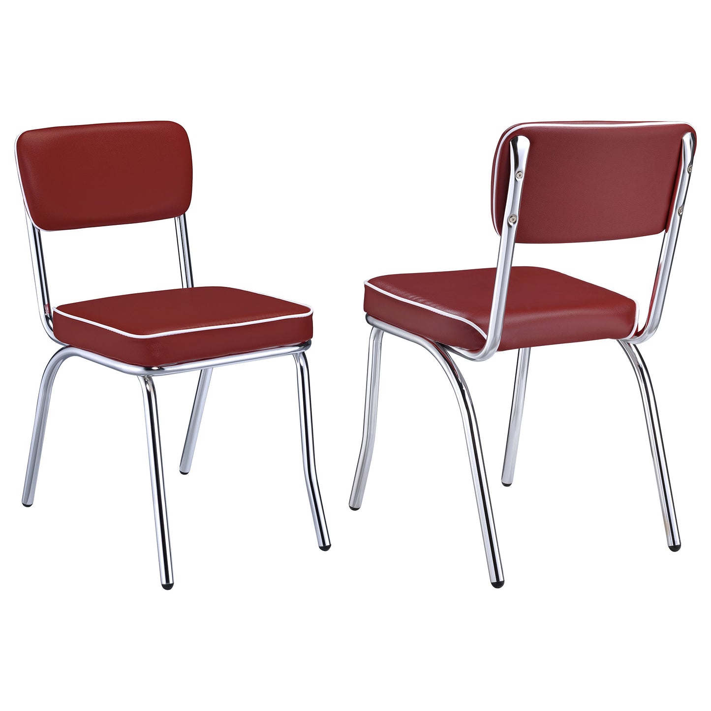 collins upholstered dining side chair red (set of 2)