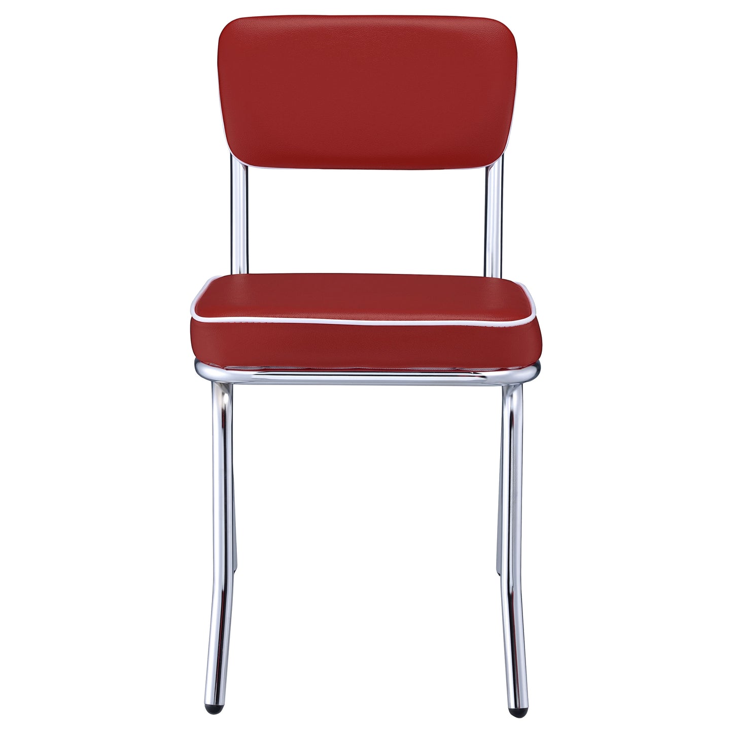 collins upholstered dining side chair red (set of 2)