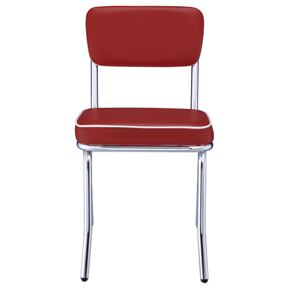 Collins Upholstered Dining Side Chair Red (Set of 2)