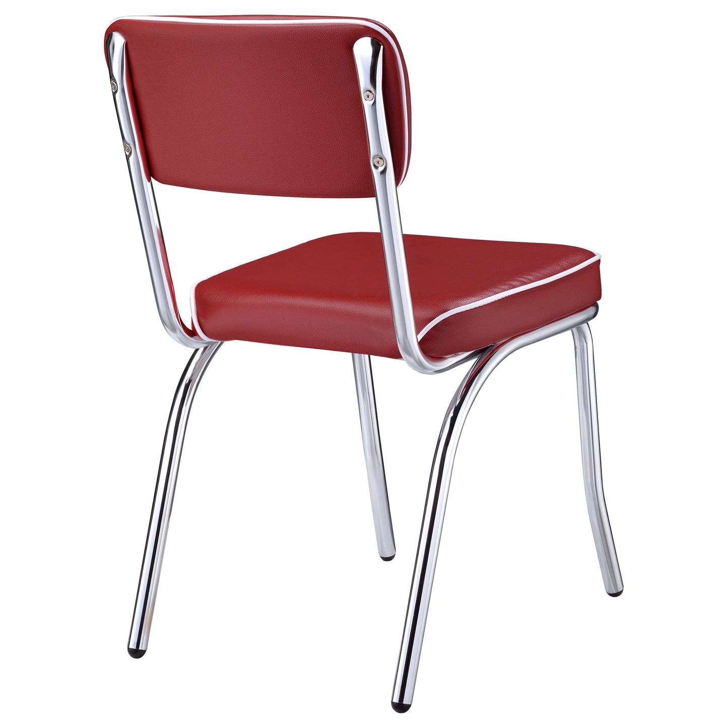 collins upholstered dining side chair red (set of 2)