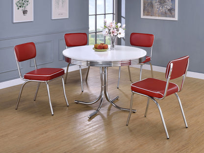 Collins Upholstered Dining Side Chair Red (Set of 2)