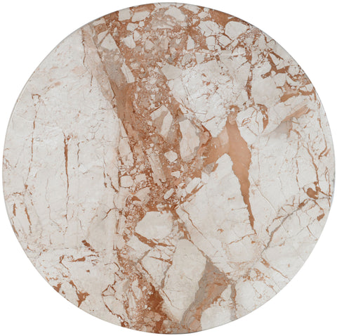 Celine Cream Genuine Marble Coffee Table, 1 Piece