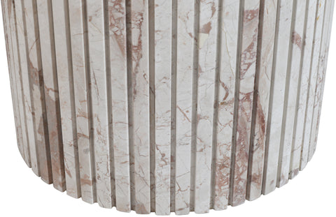 Celine 48" Cream Genuine Marble Dining Table, 1 Piece