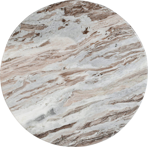 Celine Brown Genuine Marble Coffee Table, 1 Piece