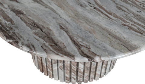Celine Brown Genuine Marble Coffee Table, 1 Piece