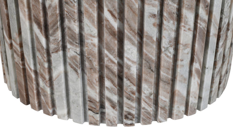 Celine Brown Genuine Marble Coffee Table, 1 Piece