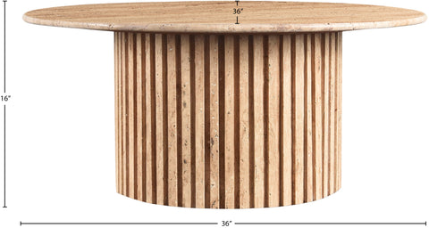 Celine Natural Travertine Coffee Table, 1 Piece