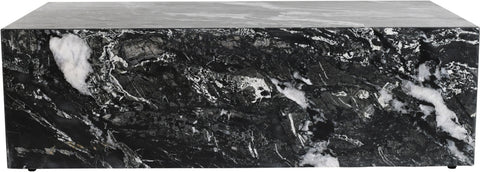 Mira Black Genuine Marble Coffee Table, 1 Piece