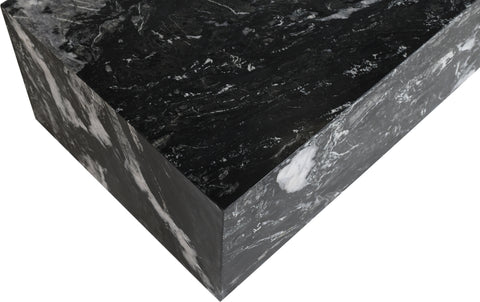 Mira Black Genuine Marble Coffee Table, 1 Piece