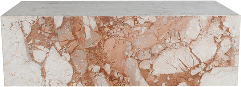 Mira Cream Genuine Marble Coffee Table, 1 Piece