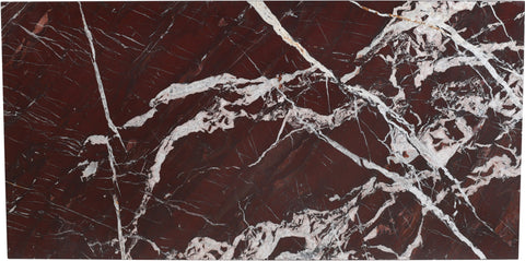 Mira Red Genuine Marble Coffee Table, 1 Piece