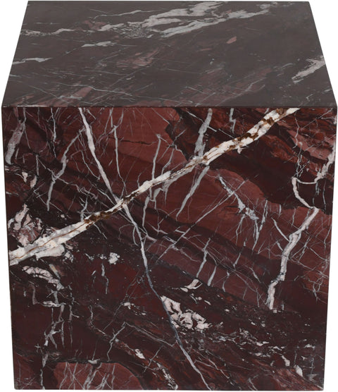 Mira Red Genuine Marble End Table, 1 Piece
