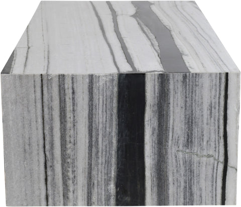 Mira Black Genuine Marble Coffee Table, 1 Piece (Style 2)