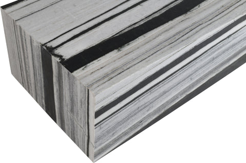 Mira Black Genuine Marble Coffee Table, 1 Piece (Style 2)