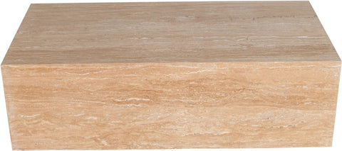 Mira Natural Travertine Coffee Table, 1 Piece