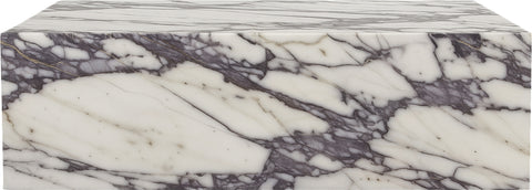 Mira White Genuine Marble Coffee Table, 1 Piece
