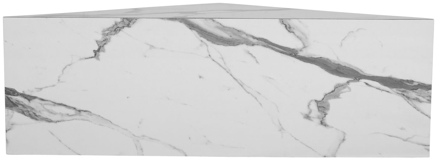 clara white faux marble coffee table ct