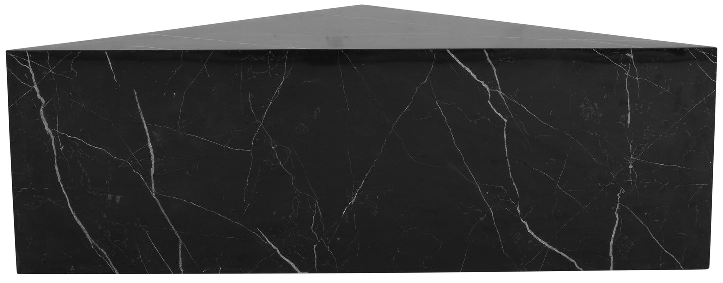 clara black faux marble coffee table ct