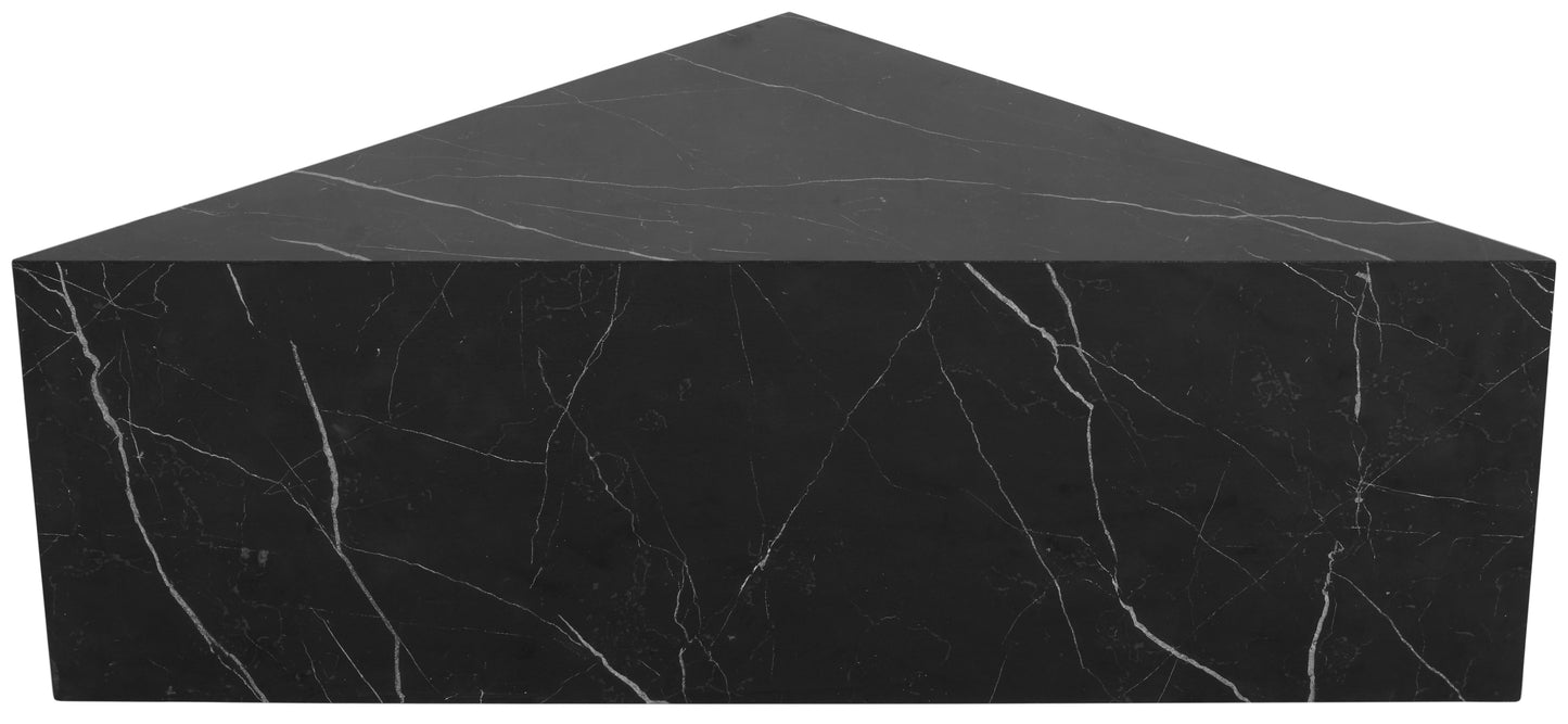 clara black faux marble coffee table ct