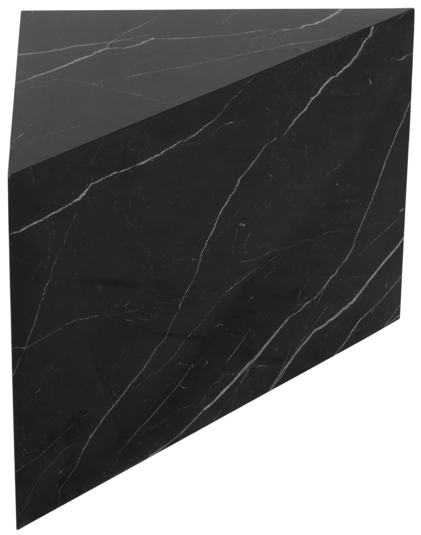 clara black faux marble end table et
