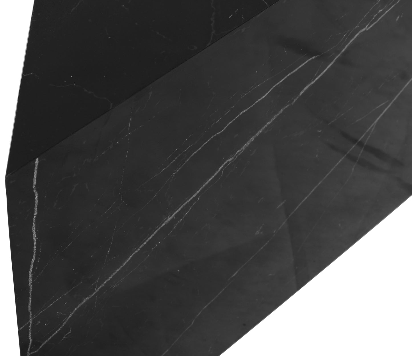 clara black faux marble end table et