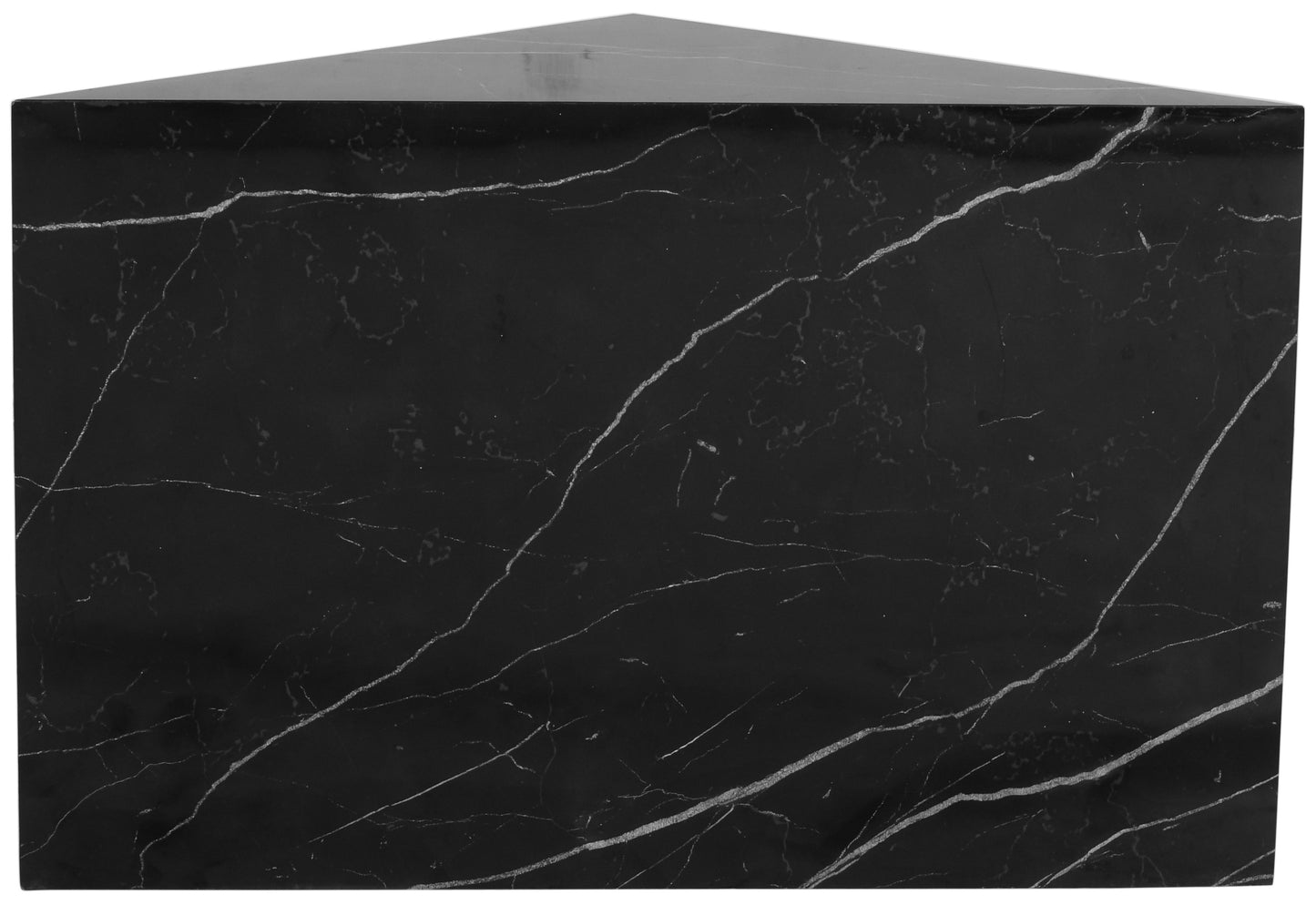 clara black faux marble end table et