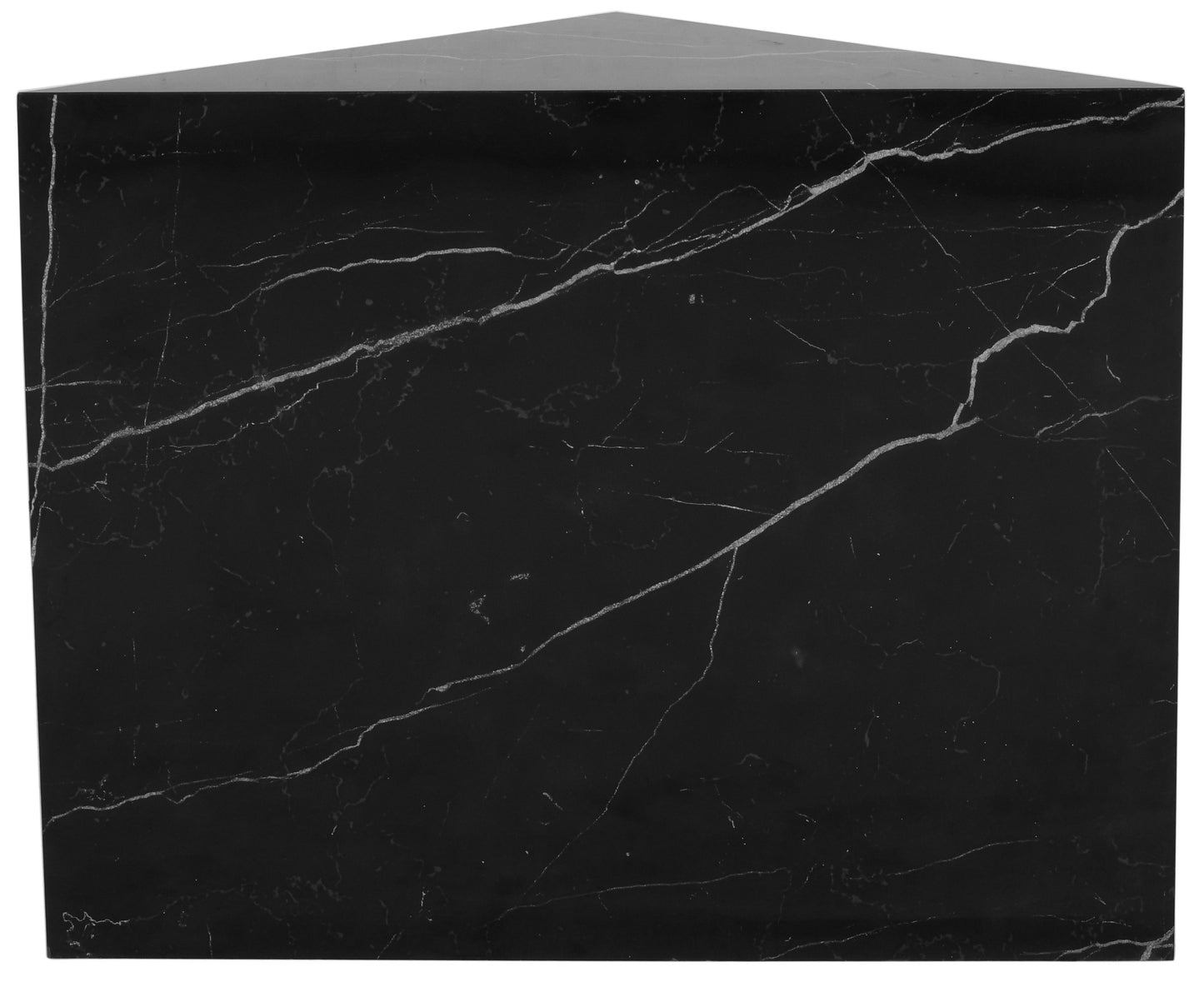 clara black faux marble end table et