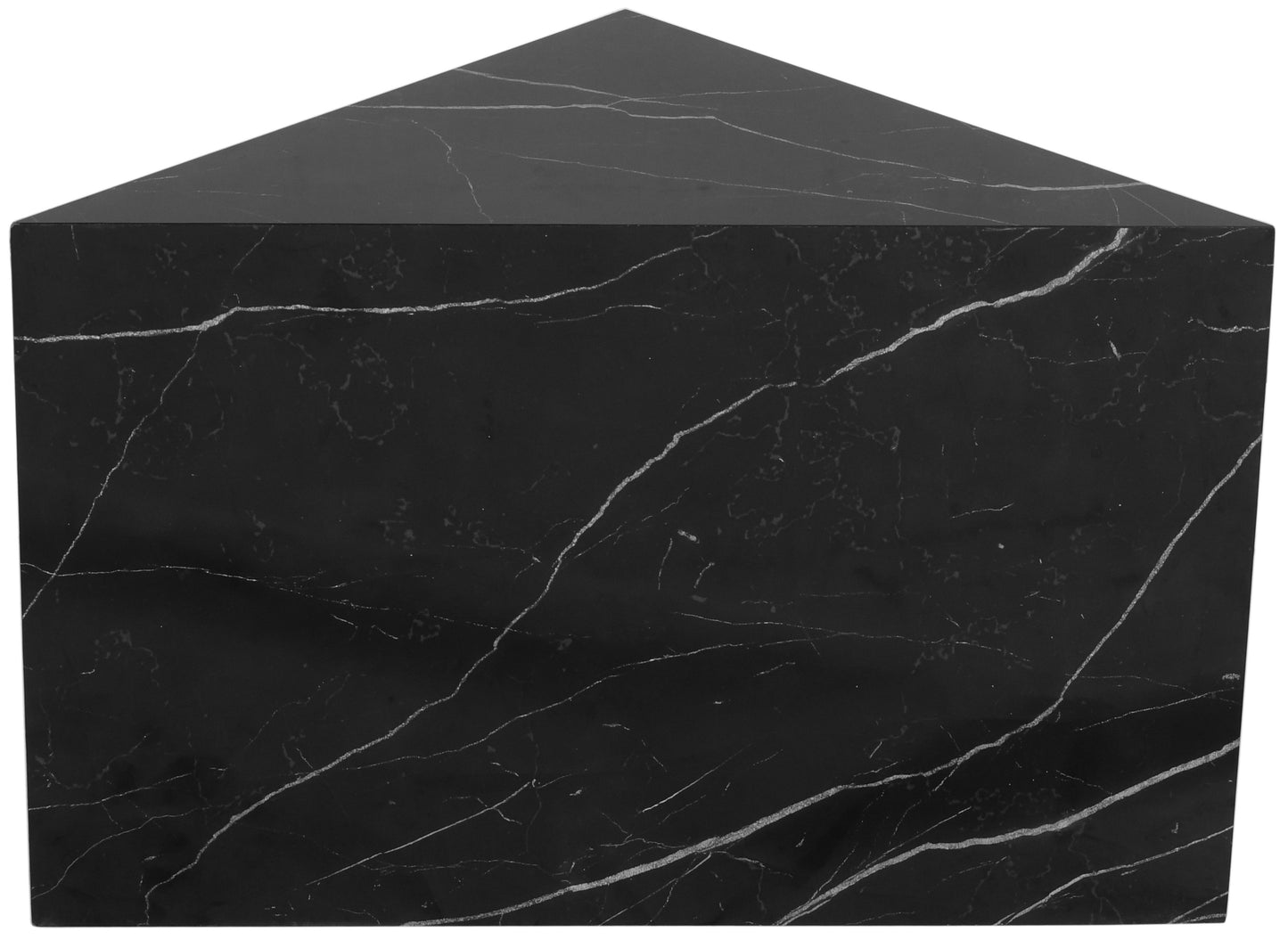 clara black faux marble end table et