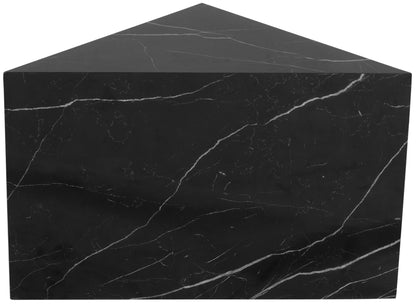 Clara Black Faux Marble End Table ET