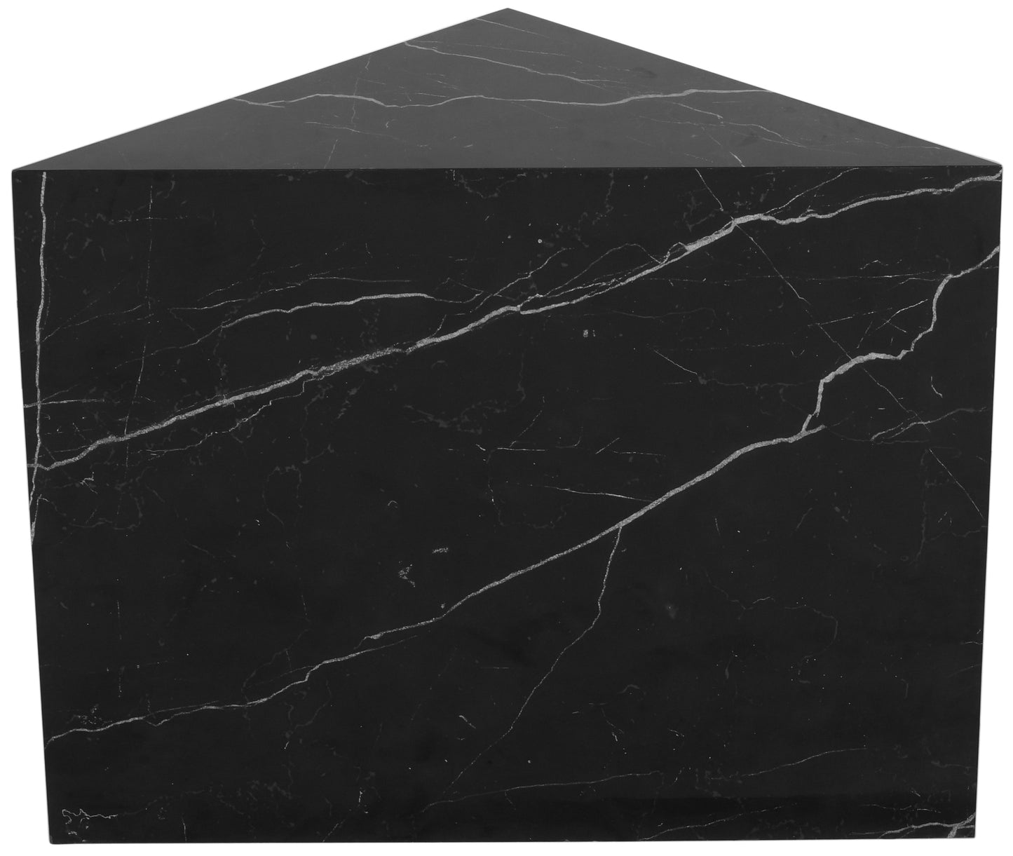 clara black faux marble end table et