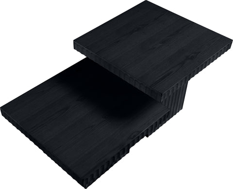 Camden Black Solid Wood And Oak Veneer Coffee Table, 2-Piece (Style 2)