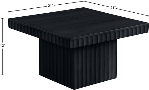 Camden Black Solid Wood And Oak Veneer Coffee Table, 1 Piece