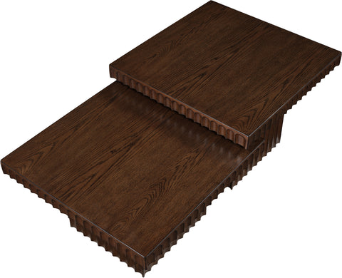 Camden Brown Solid Wood And Oak Veneer Coffee Table, 2-Piece