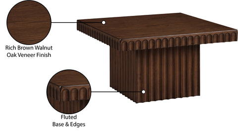 Camden Brown Solid Wood And Oak Veneer Coffee Table, 1 Piece