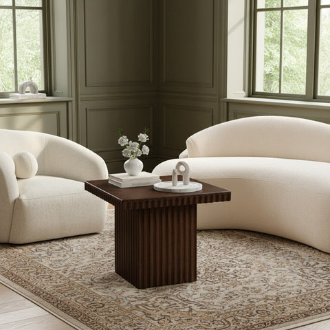 Camden Brown Solid Wood And Oak Veneer Coffee Table, 1 Piece (Style 3)