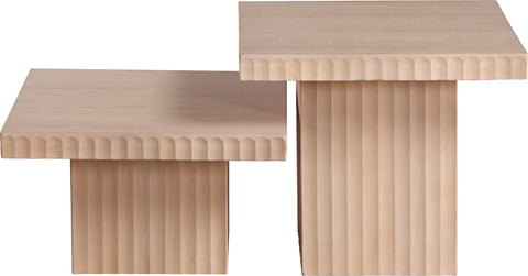 Camden Natural Solid Wood And Oak Veneer Coffee Table, 2-Piece (Style 2)