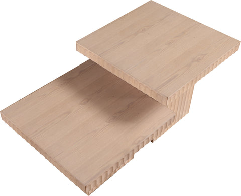 Camden Natural Solid Wood And Oak Veneer Coffee Table, 2-Piece (Style 2)
