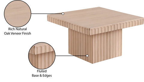 Camden Natural Solid Wood And Oak Veneer Coffee Table, 1 Piece