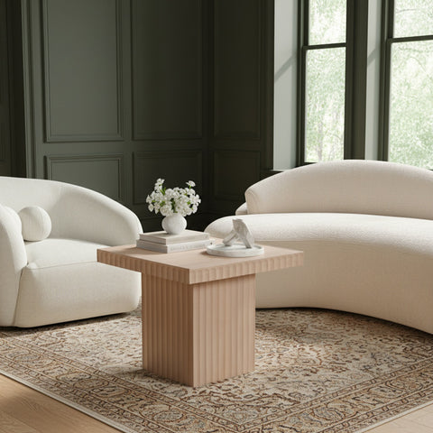 Camden Natural Solid Wood And Oak Veneer Coffee Table, 1 Piece (Style 3)