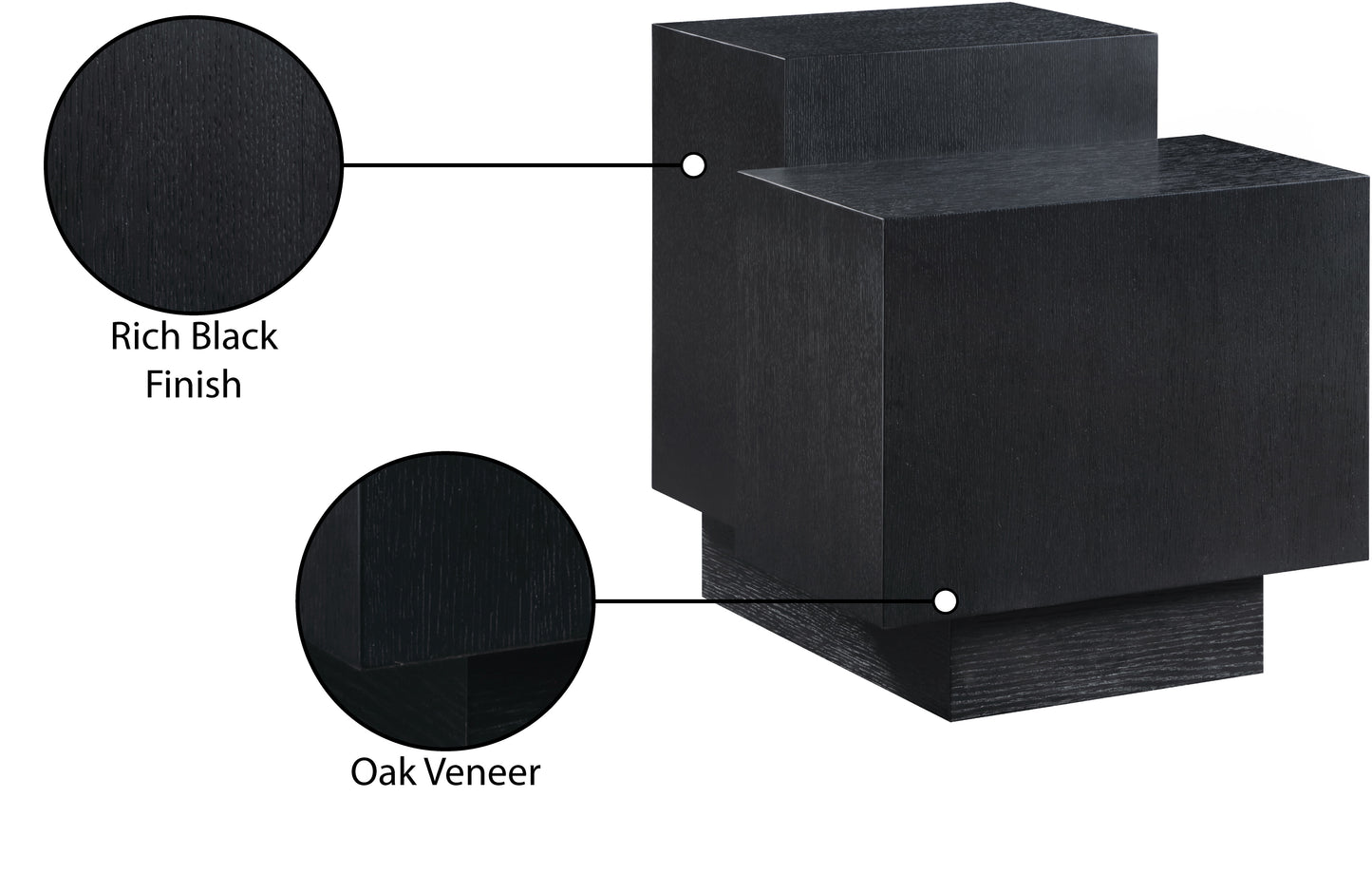 skylar black end table