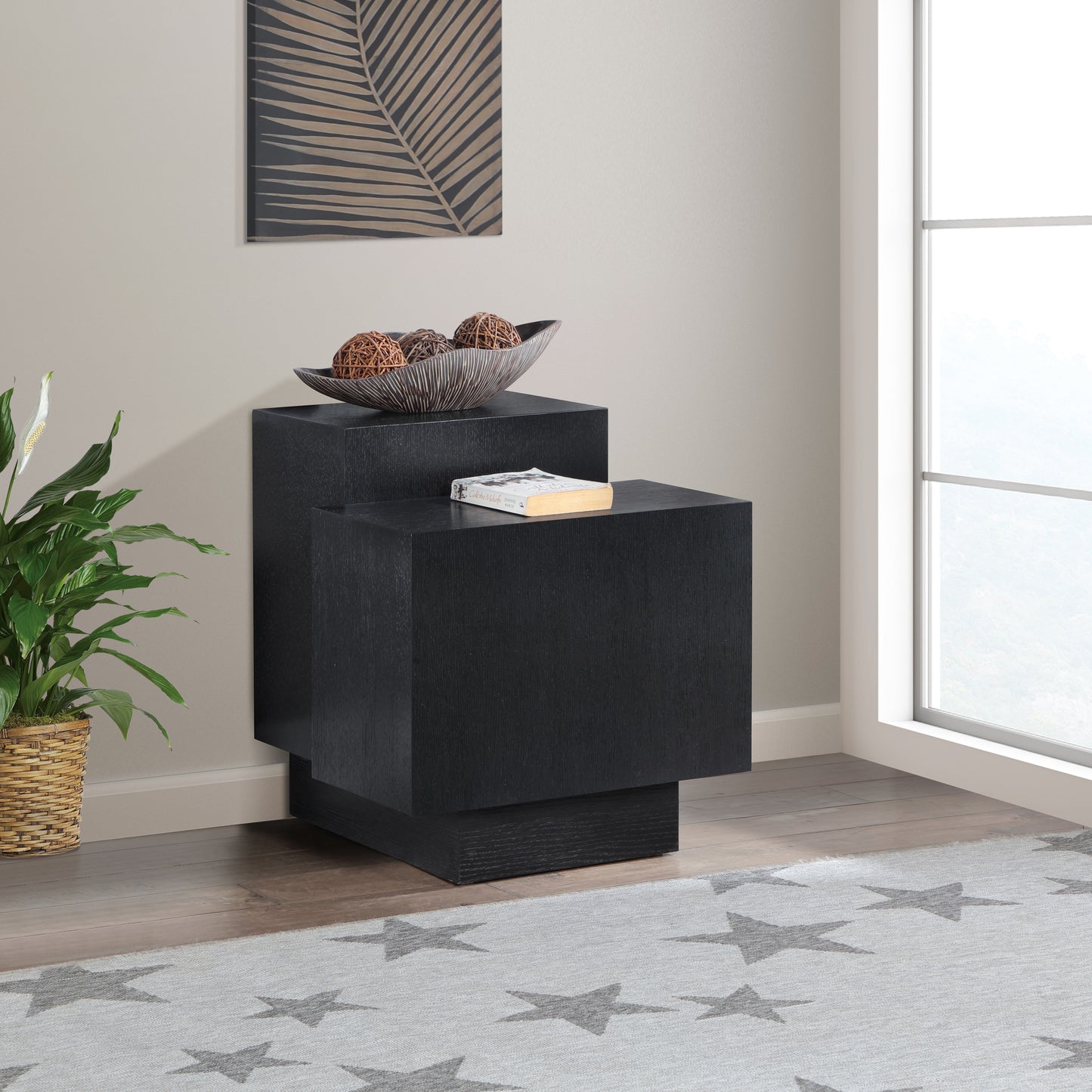 skylar black end table