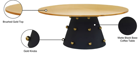 Celeste Black Iron Coffee Table, 1 Piece