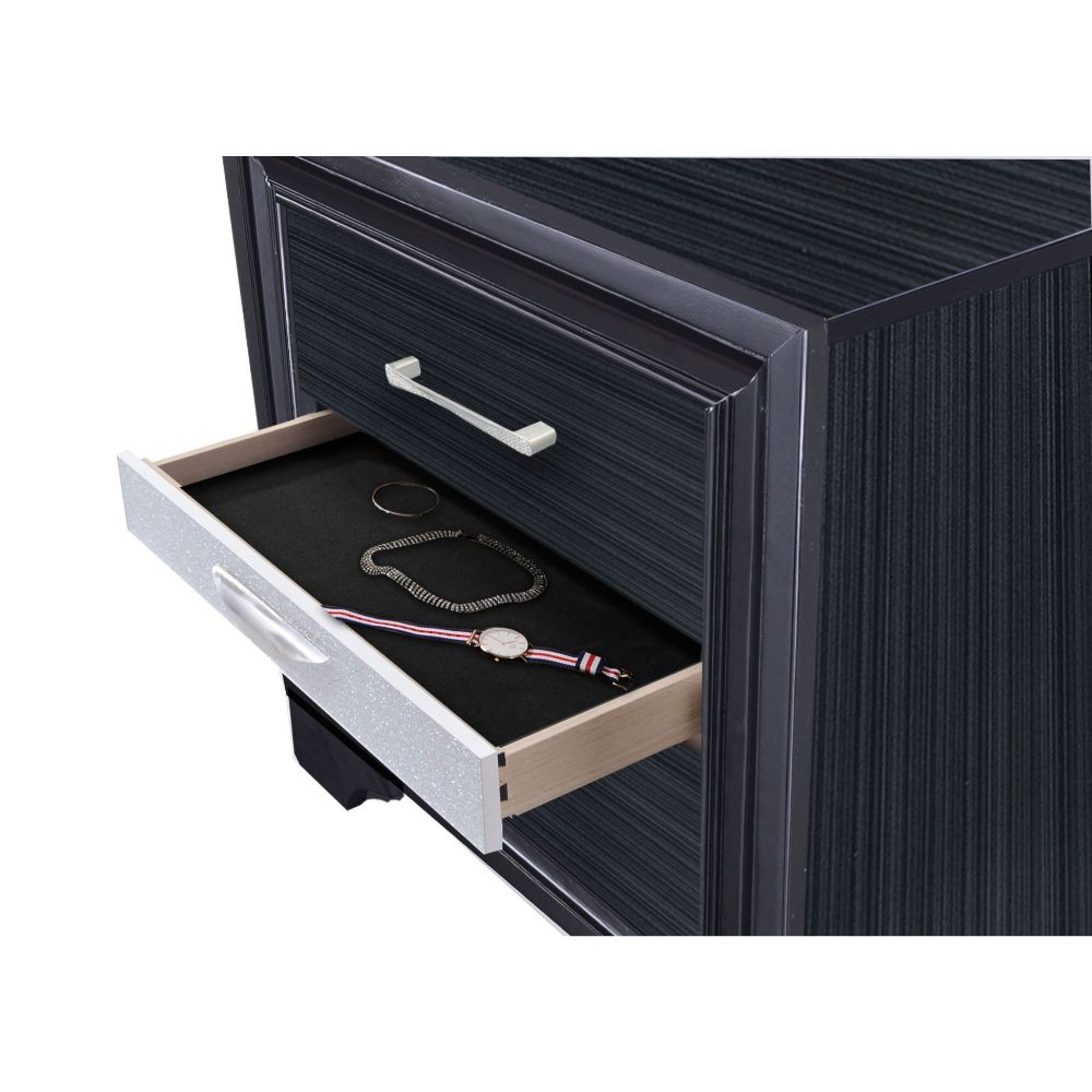 ansaldo nightstand, black finish