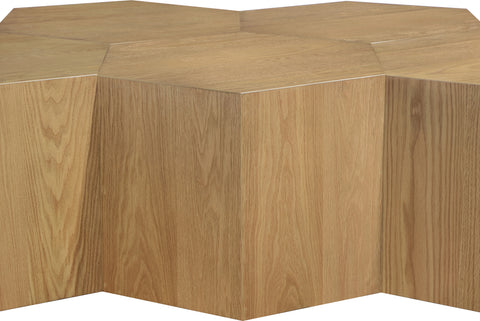 Quinn Natural Oak Wood Coffee Table, 5-Piece