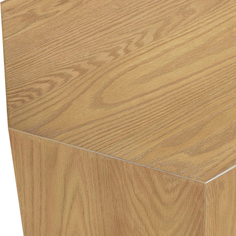 Quinn Natural Oak Wood Coffee Table, 7-Piece