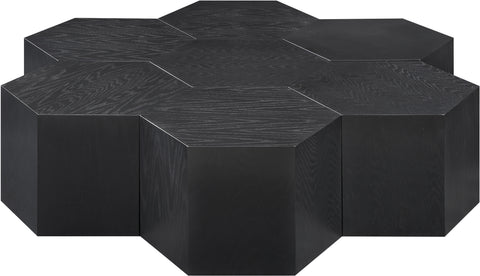 Quinn Black Oak Wood Coffee Table, 1 Piece