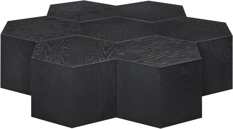 Quinn Black Oak Wood Coffee Table, 1 Piece