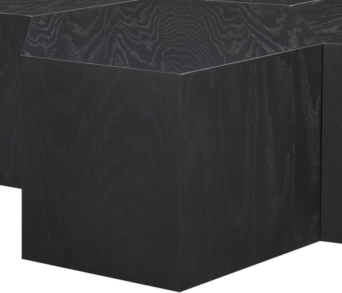 Quinn Black Oak Wood Coffee Table, 1 Piece