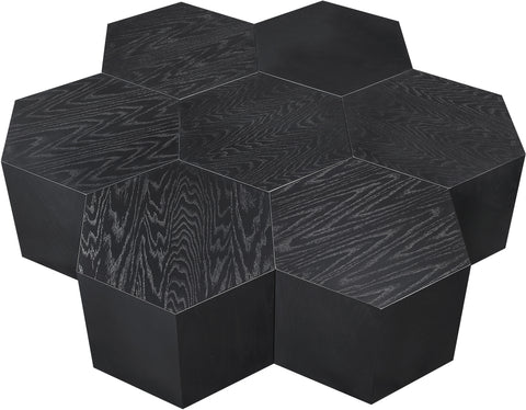 Quinn Black Oak Wood Coffee Table, 1 Piece